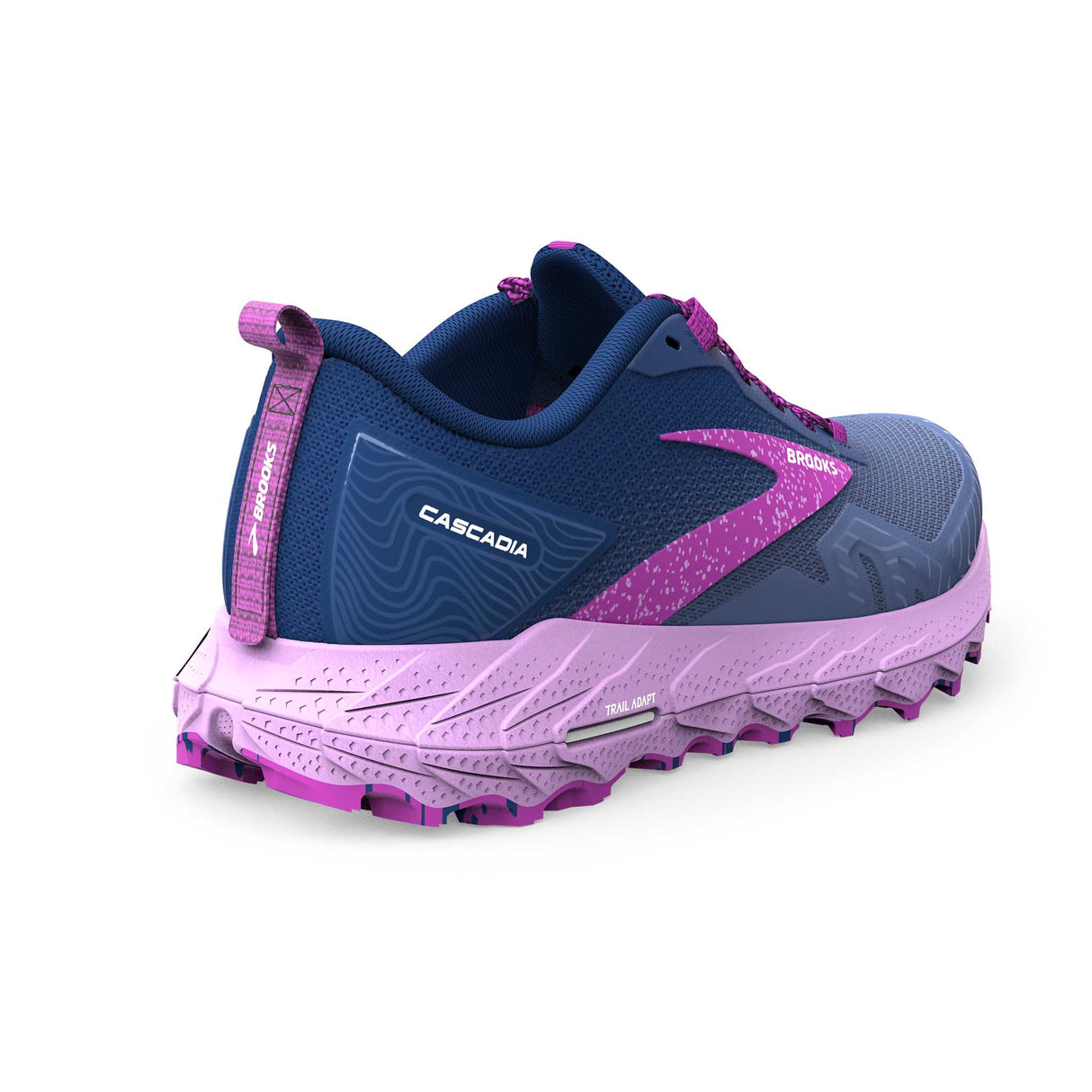 Brooks Cascadia 17 chaussures de course à pied trail femme talon- Navy/Purple/Violet