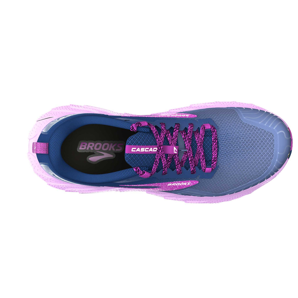 Brooks Cascadia 17 chaussures de course à pied trail femme empeigne- Navy/Purple/Violet