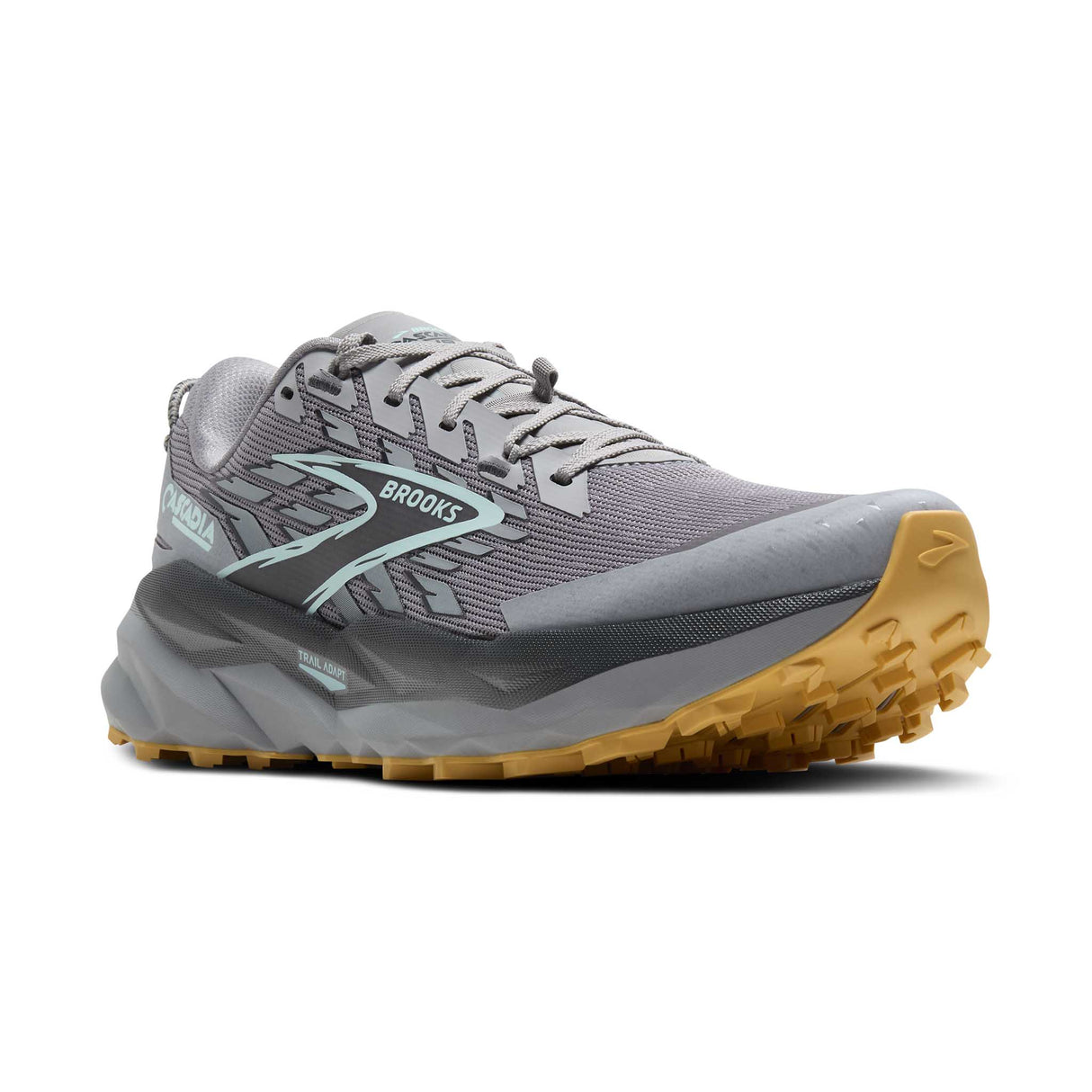 Brooks Cascadia 19 chaussures de course à pied trail homme pointe - Alloy / Ebony / Orange