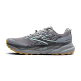 Brooks Cascadia 19 chaussures de course à pied trail homme lateral - Alloy / Ebony / Orange
