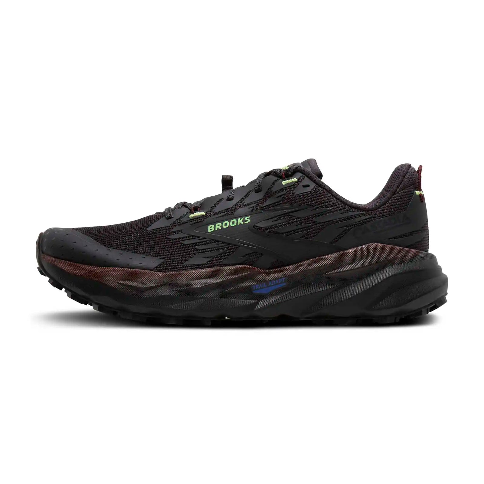 Brooks Cascadia 19 chaussures de course à pied trail homme - Phantom / Rum Raisin / Green