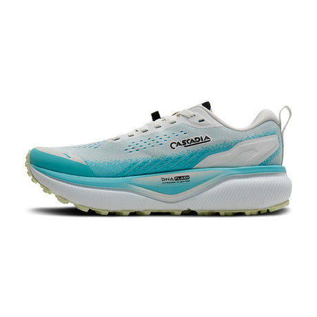 Brooks Cascadia 20 chaussures de course à pied trail homme - White / Blue / Black