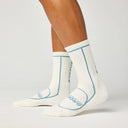Brooks Cascadia Crew chaussettes - Bone / Blue Haze