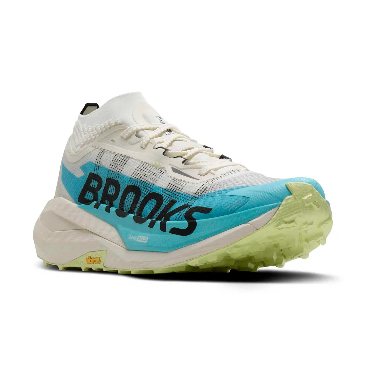Brooks Cascadia Elite chaussures de course en sentier unisexes - Star White / Bluefish / Black