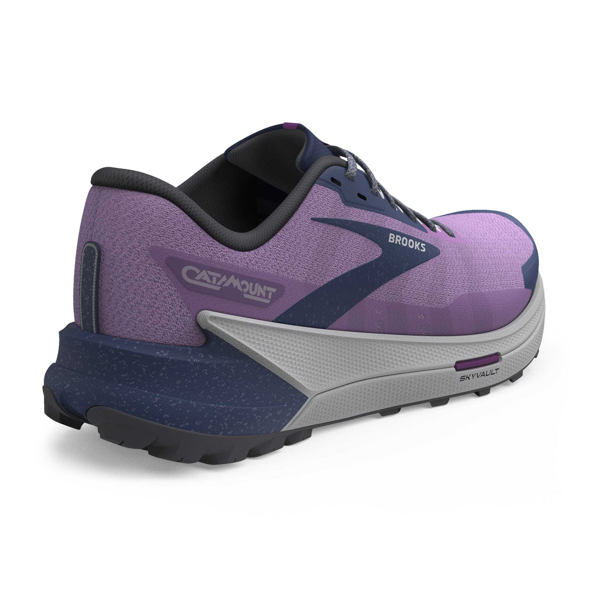 Brooks Catamount 2 chaussures de course à pied trail femme talon- Violet / Navy / Oyster