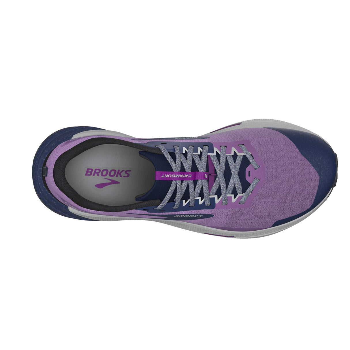 Brooks Catamount 2 chaussures de course à pied trail femme empeigne- Violet / Navy / Oyster