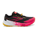 Brooks Catamount 3 souliers de course femme - Black / Diva Pink / Lemon Chrome