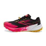 Brooks Catamount 3 souliers de course femme lateral - Black / Diva Pink / Lemon Chrome