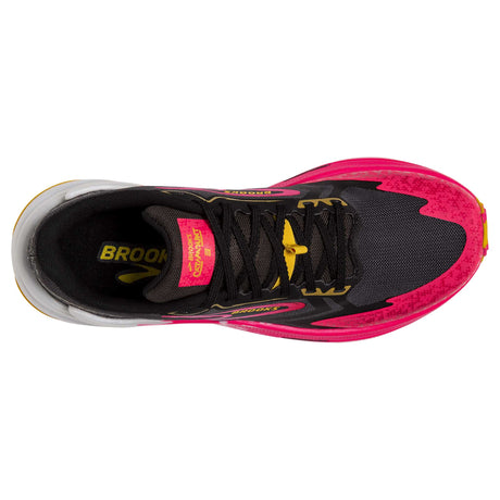 Brooks Catamount 3 souliers de course femme empeigne - Black / Diva Pink / Lemon Chrome