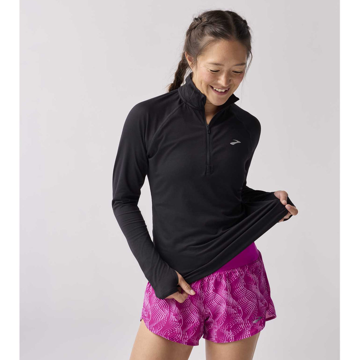 Brooks Dash 1/2 Zip 3.0 chandail de course à pied femme - Noir