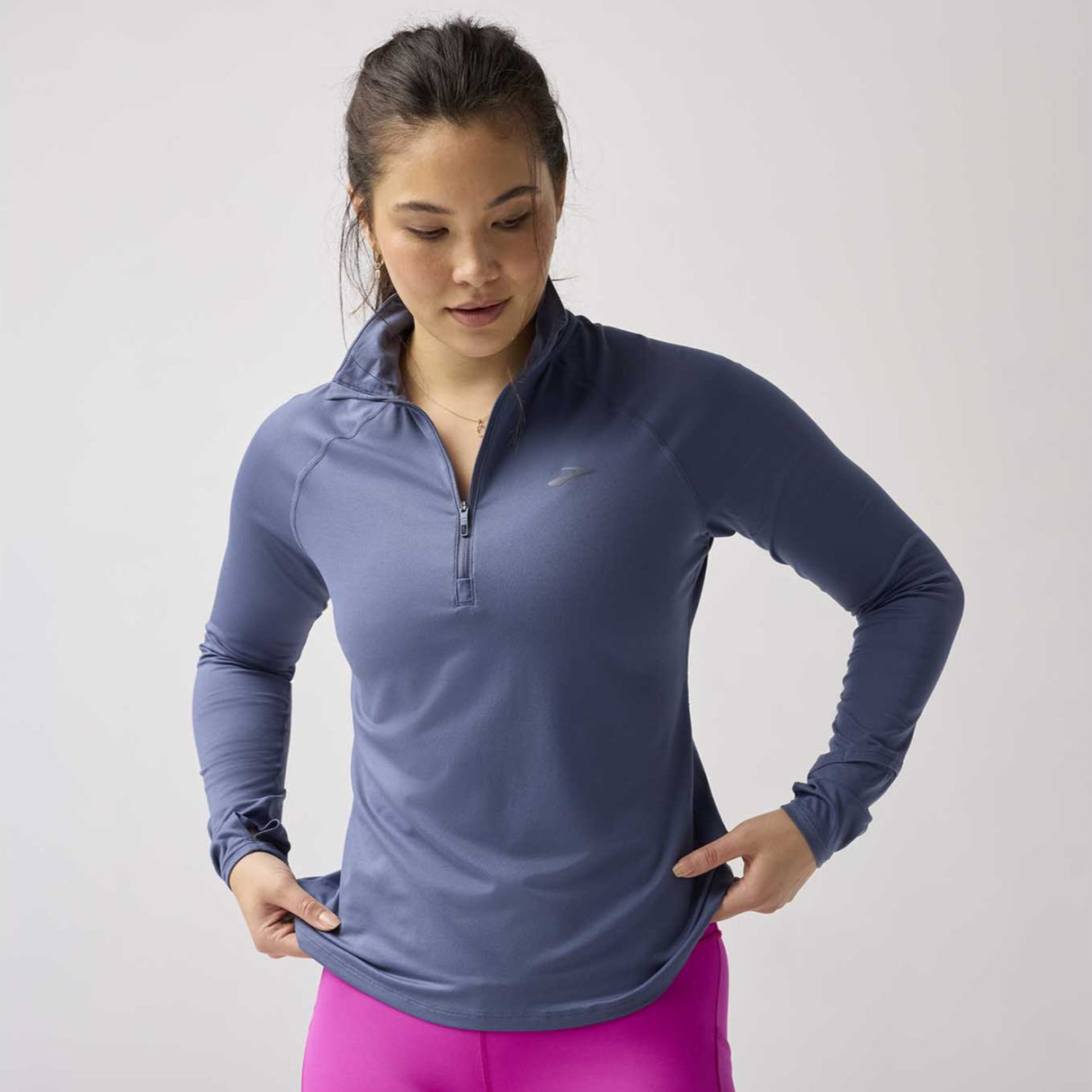 Brooks Dash 1/2 Zip 3.0 chandail de course à pied femme - Nightshadow