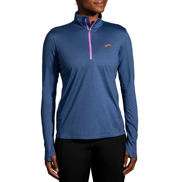 Brooks Dash 1/2 Zip 2.0 chandail de course à pied pour femme - Heather Aegean