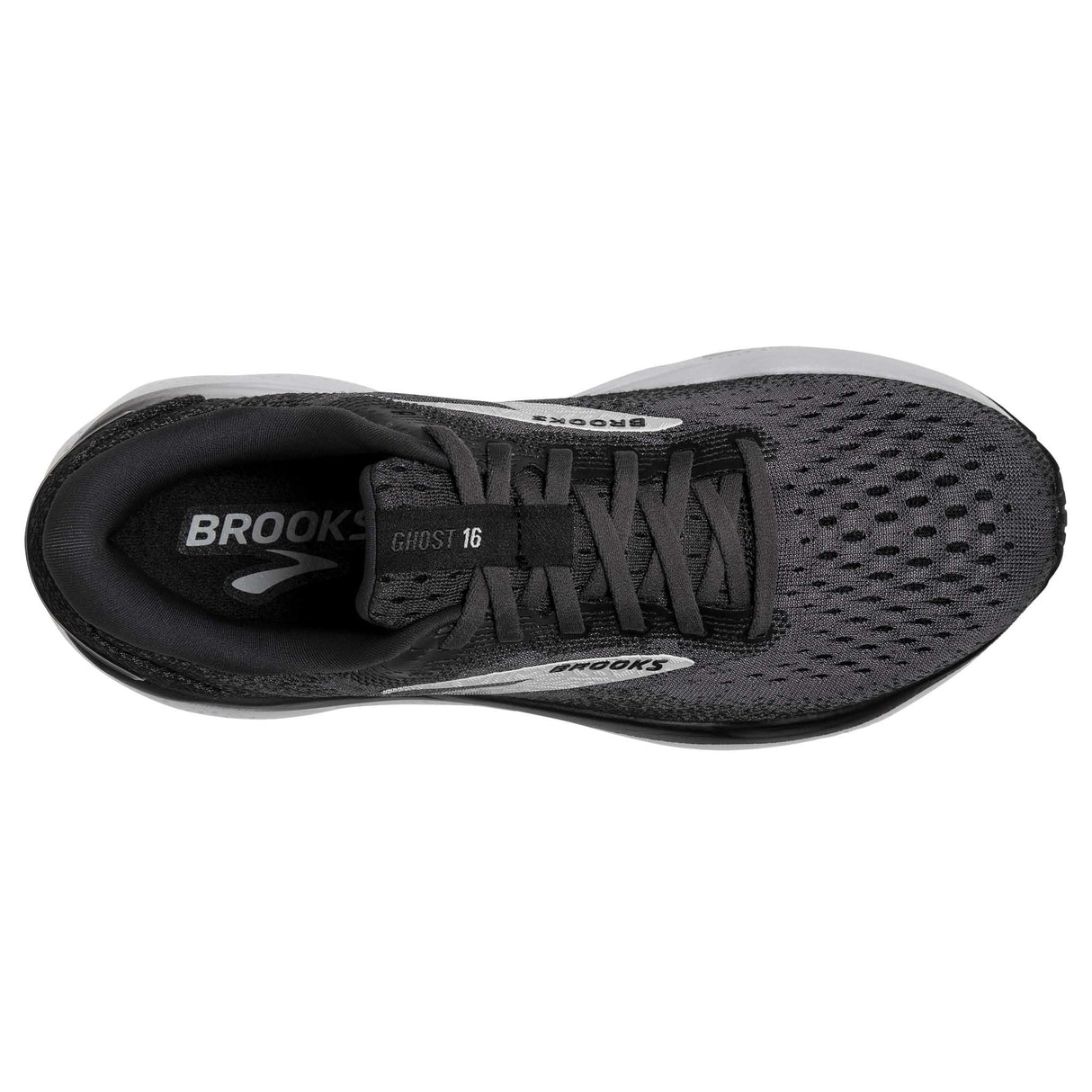 Brooks Ghost 16 souliers de course homme empeigne - Black / Grey / White