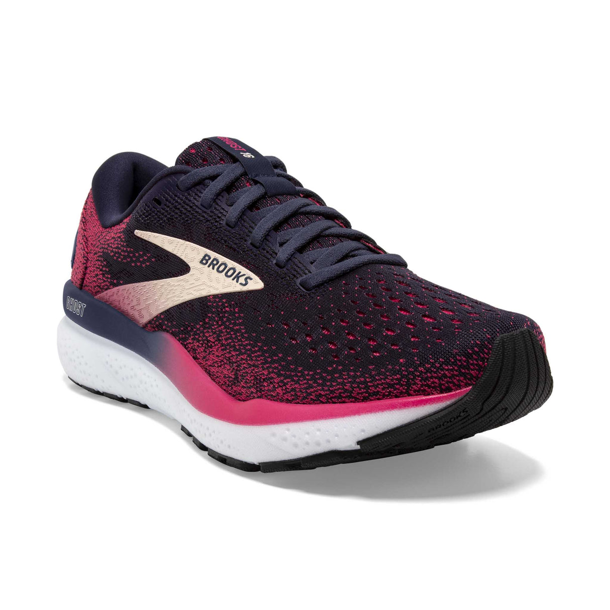 Brooks Ghost 16 souliers de course femme pointe - Peacoat / Raspberry / Apricot