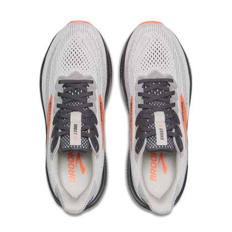 Brooks Ghost 17 chaussures de course homme empeigne - Oyster Mushroom / Orange / Ebony