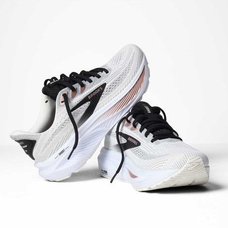 Brooks Ghost 17 chaussures de course femme paire - White / Black / Rose Gold