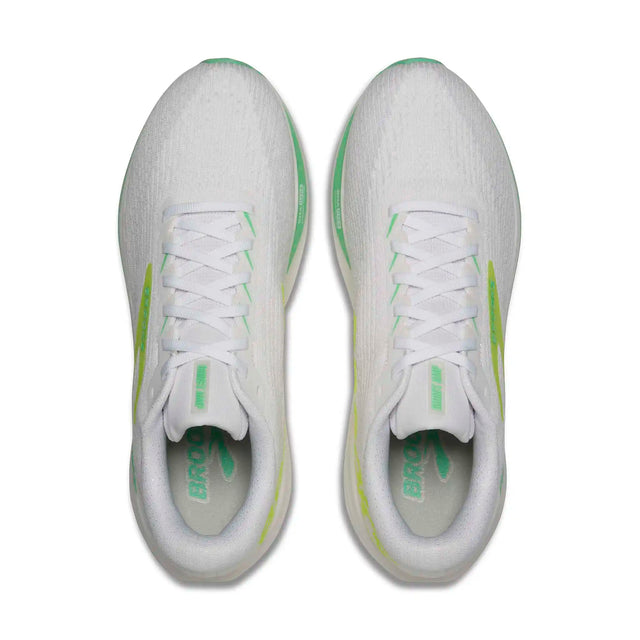 Brooks Ghost Amp chaussures de course homme - White / Paradise Green / Nightlife