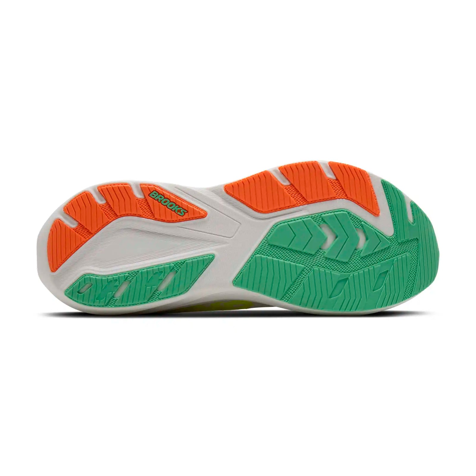 Brooks Ghost Amp chaussures de course homme - White / Paradise Green / Nightlife