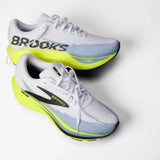 Brooks Ghost Amp chaussures de course homme - White / Blue / Nightlife
