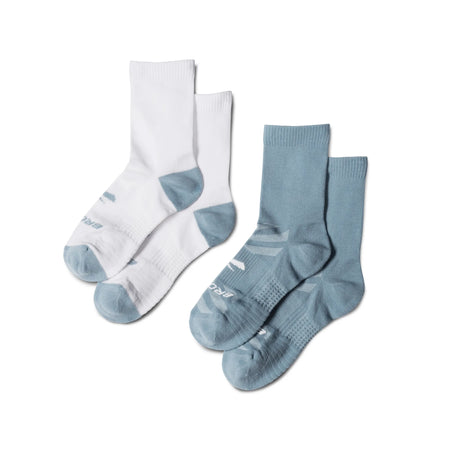 Brooks Ghost Lite Crew 2-pack chaussettes - Blue Haze & White / Haze