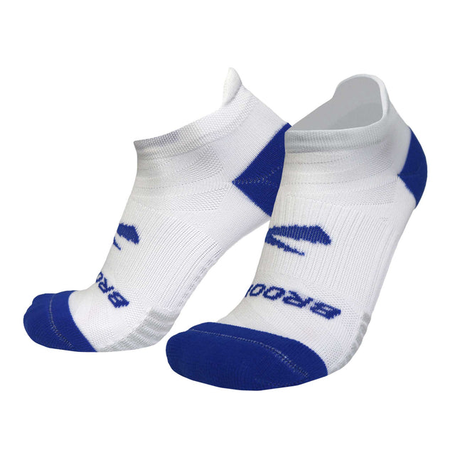 Brooks Ghost Lite No Show 2-Pack chaussettes de course à pied unisexes - Neo Blue & White / Neo Blue