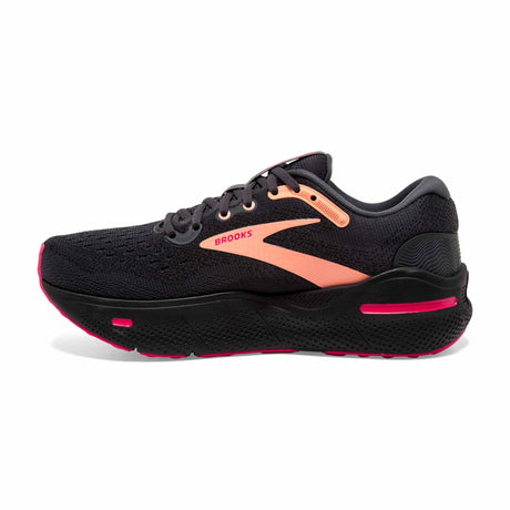 Brooks Ghost Max chaussures de course à pied pour femme - Black/Papaya/Raspberry