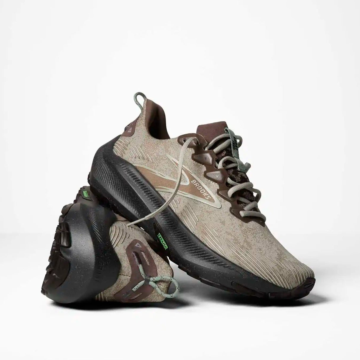 Brooks Ghost Trail chaussures de course à pied en sentier pour homme- Ganache / Coffee / Green