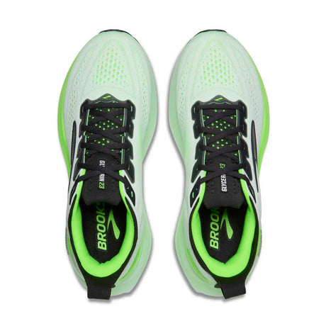 Brooks Glycerin 23 chaussures de course homme - White / Phantom / Green Gecko