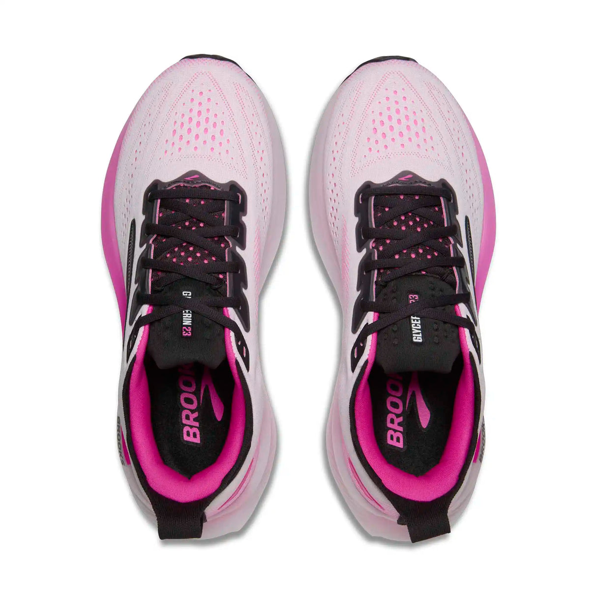 Brooks Glycerin 23 chaussures de course femme - White / Phantom / Cyber Pink