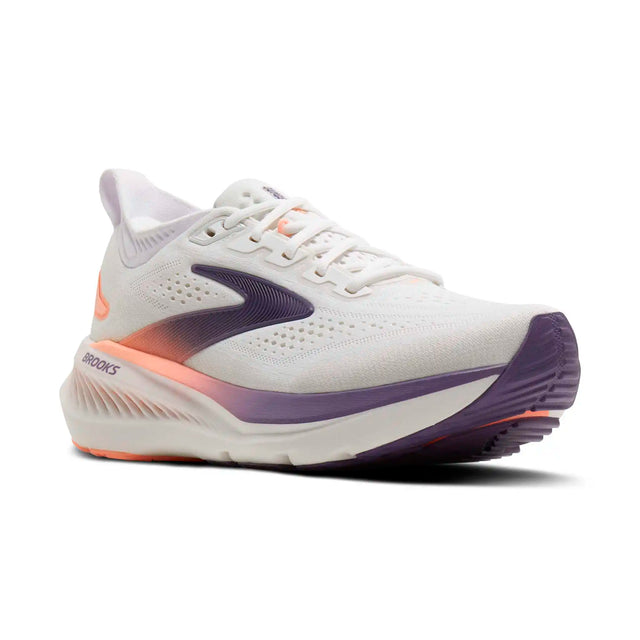 Brooks Glycerin 23 chaussures de course femme - White / Mulled Grape / Clear