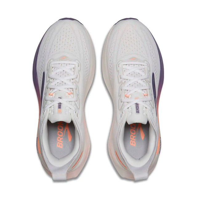 Brooks Glycerin 23 chaussures de course femme - White / Mulled Grape / Clear