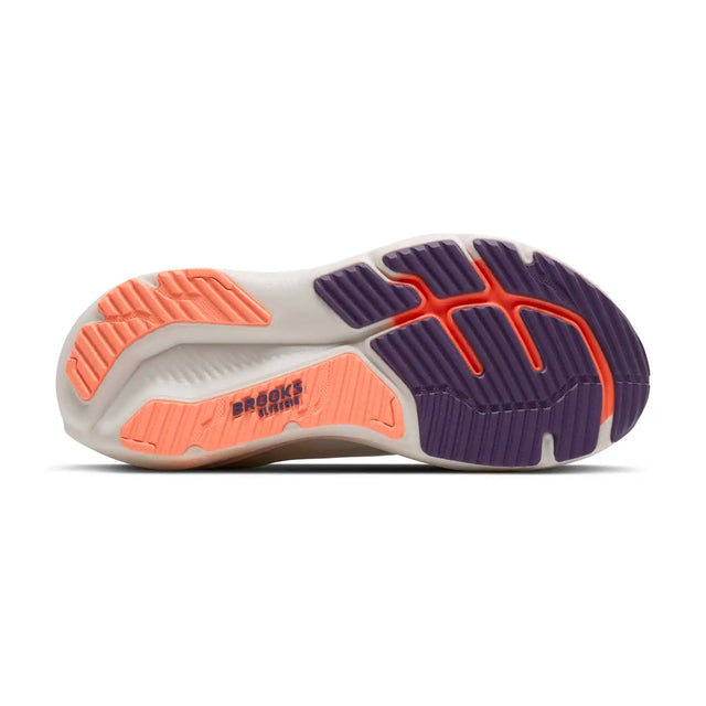 Brooks Glycerin 23 chaussures de course femme - White / Mulled Grape / Clear