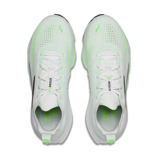 Brooks Glycerin Flex chaussures de course à pied homme - White / Green Gecko / Phantom