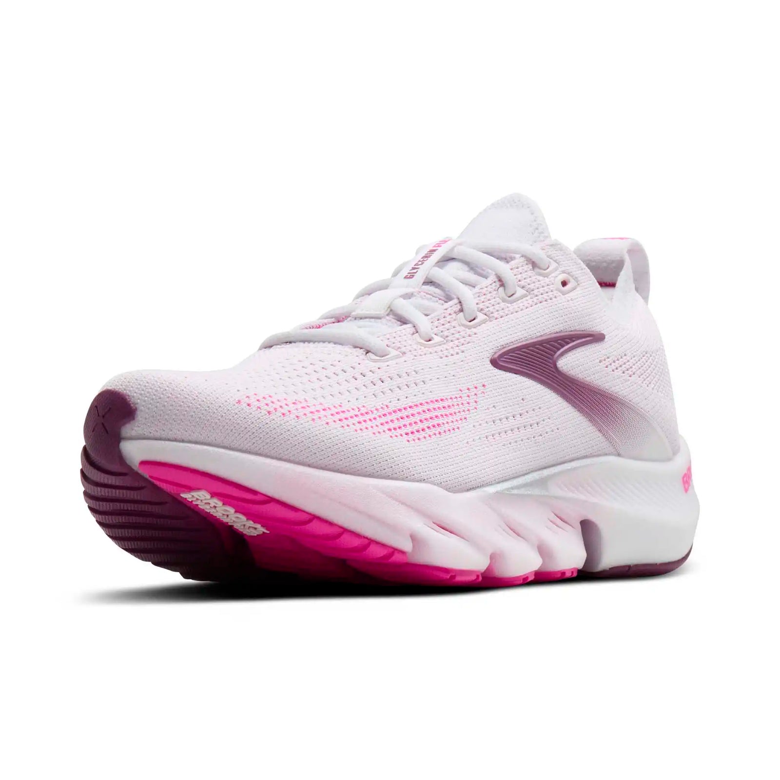 Brooks Glycerin Flex chaussures de course à pied pour femme - White / Cyber Pink / Argyle