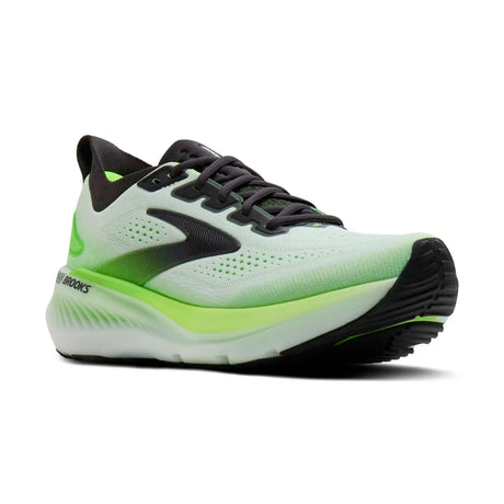 Brooks Glycerin GTS 23 chaussures de course homme - White / Phantom / Green Gecko