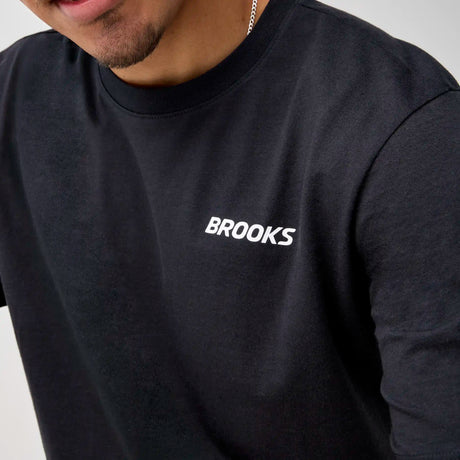 Brooks Graphic t-shirt homme - Noir / Blanc / Slate Grey