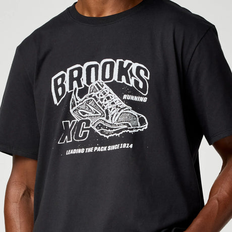 Brooks Graphic t-shirt homme - Noir / XC Shoe
