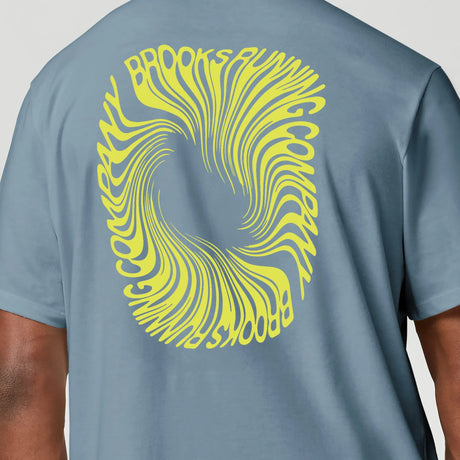 Brooks Graphic t-shirt homme - Blue Haze / Lichen