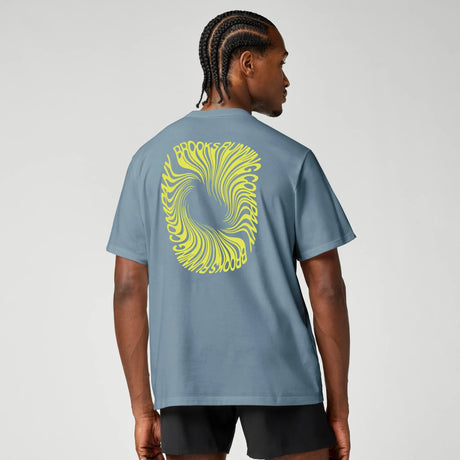 Brooks Graphic t-shirt homme - Blue Haze / Lichen