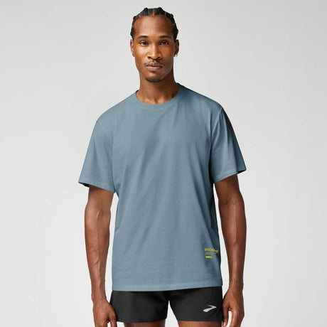 Brooks Graphic t-shirt homme - Blue Haze / Lichen