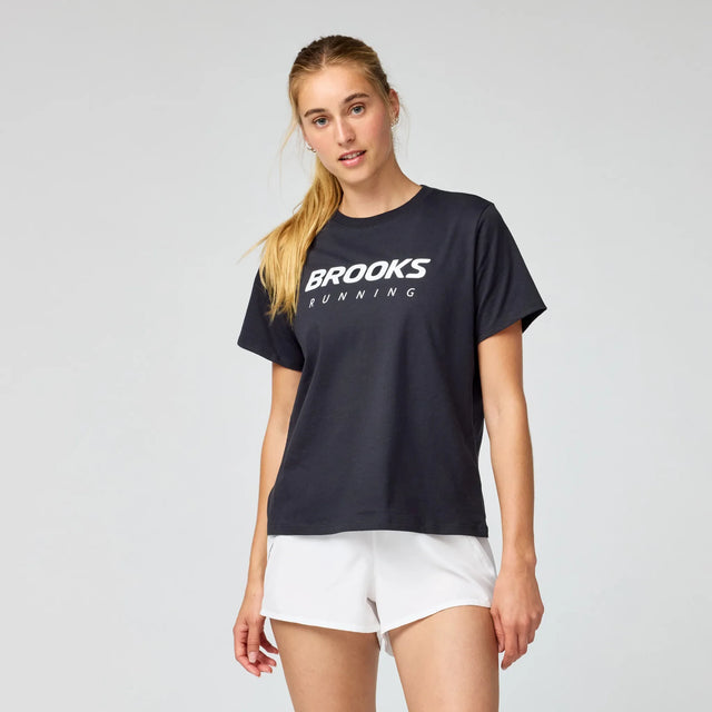 Brooks Graphic t-shirt femme - Black / White