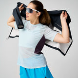 Brooks High Point Short Sleeve 2.0 t-shirt de course à pied pour femme - Stride Blue / Dk Russet