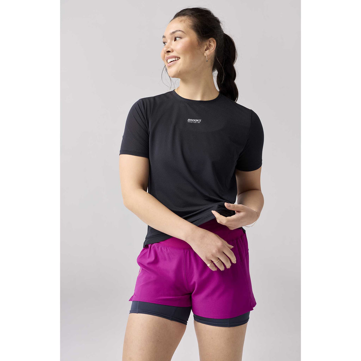 Brooks High Point Short Sleeve 2.0 t-shirt femme - Noir