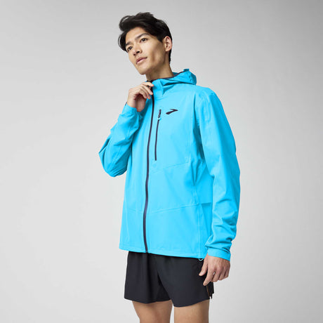 Brooks High Point 2 manteau imperméable de course à pied homme - Atomic Blue