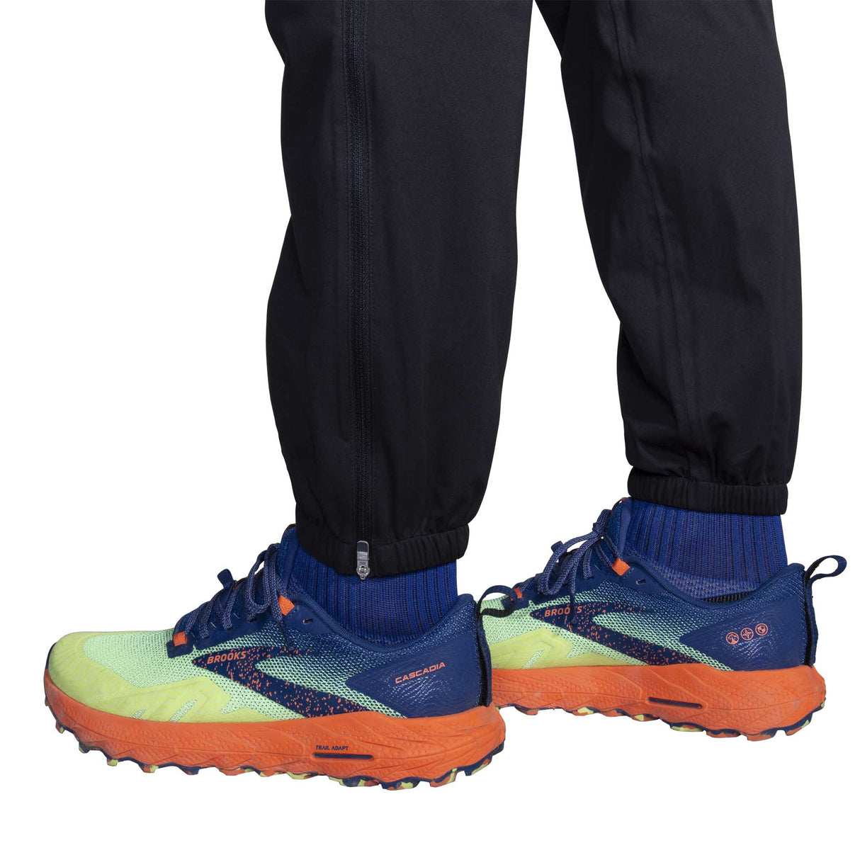 Brooks High Point pantalons impermeables de course a pied homme zip -noir
