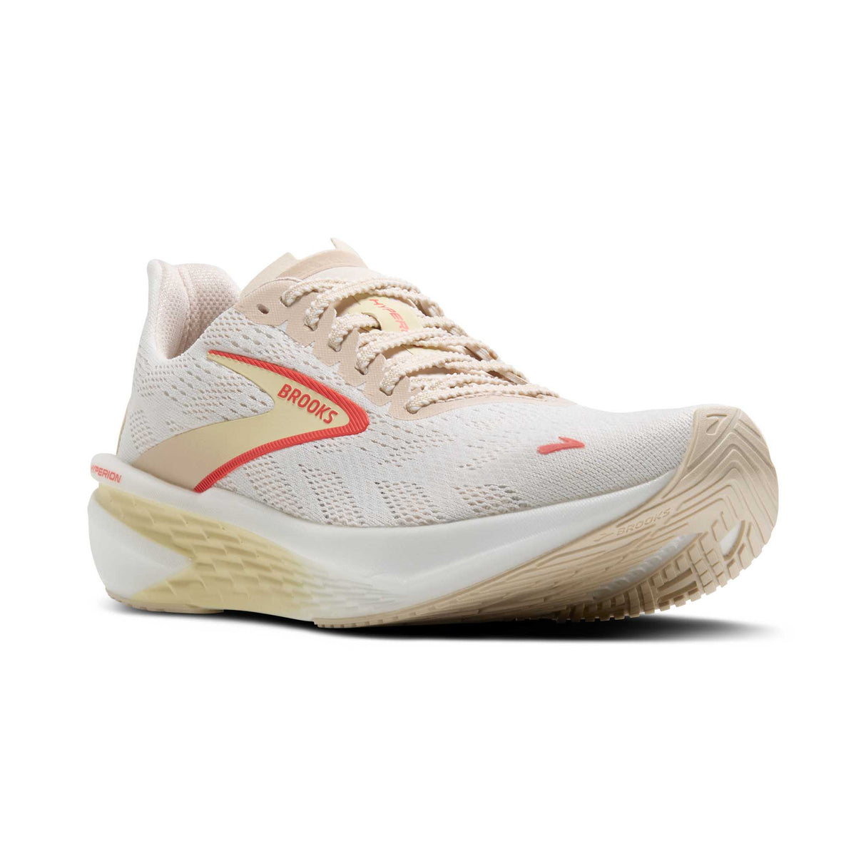 Brooks Hyperion 2 souliers de course à pied femme pointe - White / Peach / Coral