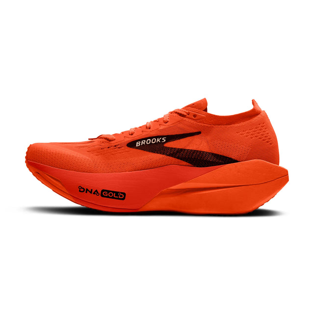 Brooks Hyperion Elite 6 soulier de course à pied unisexe, coloris Tigerlily / Red / White — profil intérieur