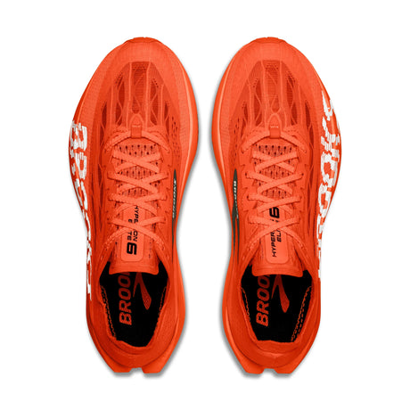 Brooks Hyperion Elite 6 unisex road running shoe in Tigerlily / Red / White — outsole