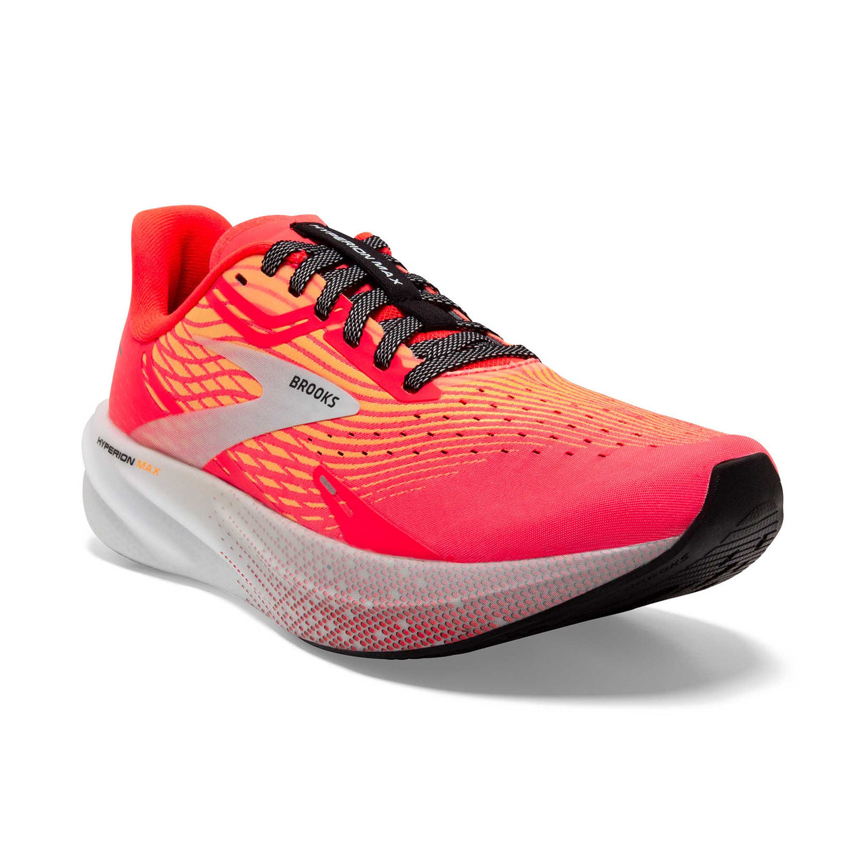 Brooks Hyperion Max souliers de course homme pointe - Fiery Coral / Orange Pop / Blue