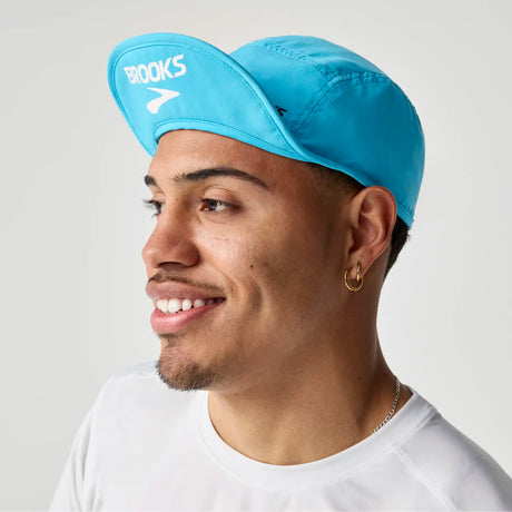 Brooks Lightweight Packable Hat 2.0 casquette de course à pied unisexe -Blazing Blue / White